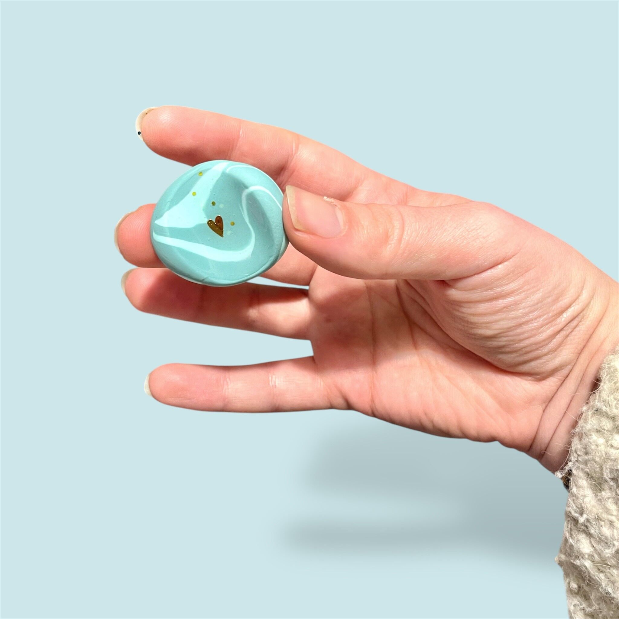 Worry stone, anti-stress and relaxation pebble for adults and children