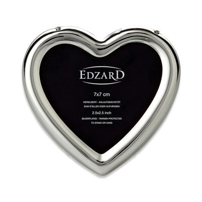 Mini picture frame heart (7x7 cm), noble silver-plated, tarnish-proof