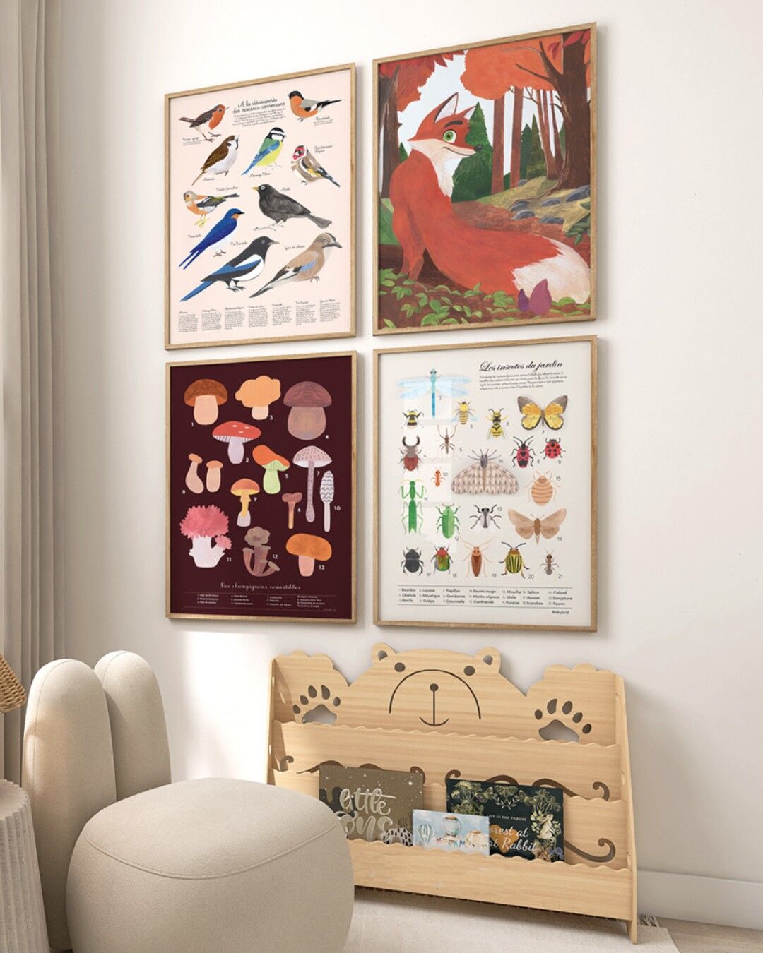 Set di 4 poster - decorazione per la cameretta dei bambini