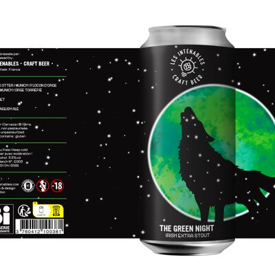 Cerveza - The Green Night - Irish Extra Stout - 44 cl