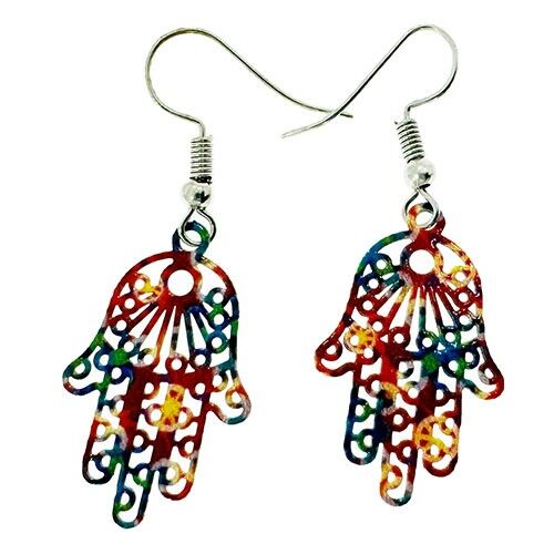 Orecchini Mano di Fatima, Colorati