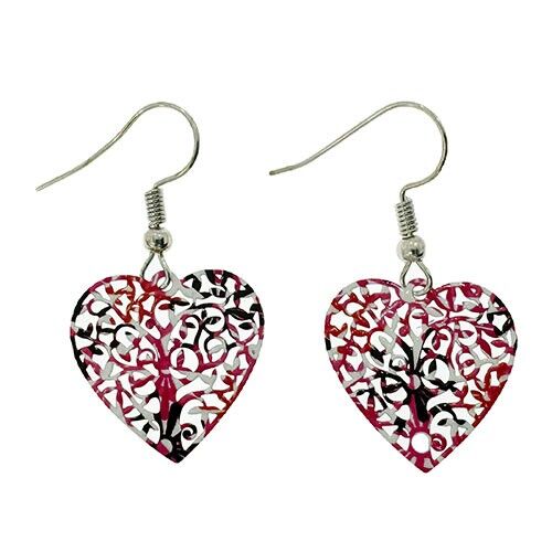 Ohrringe Herz, Bunt
