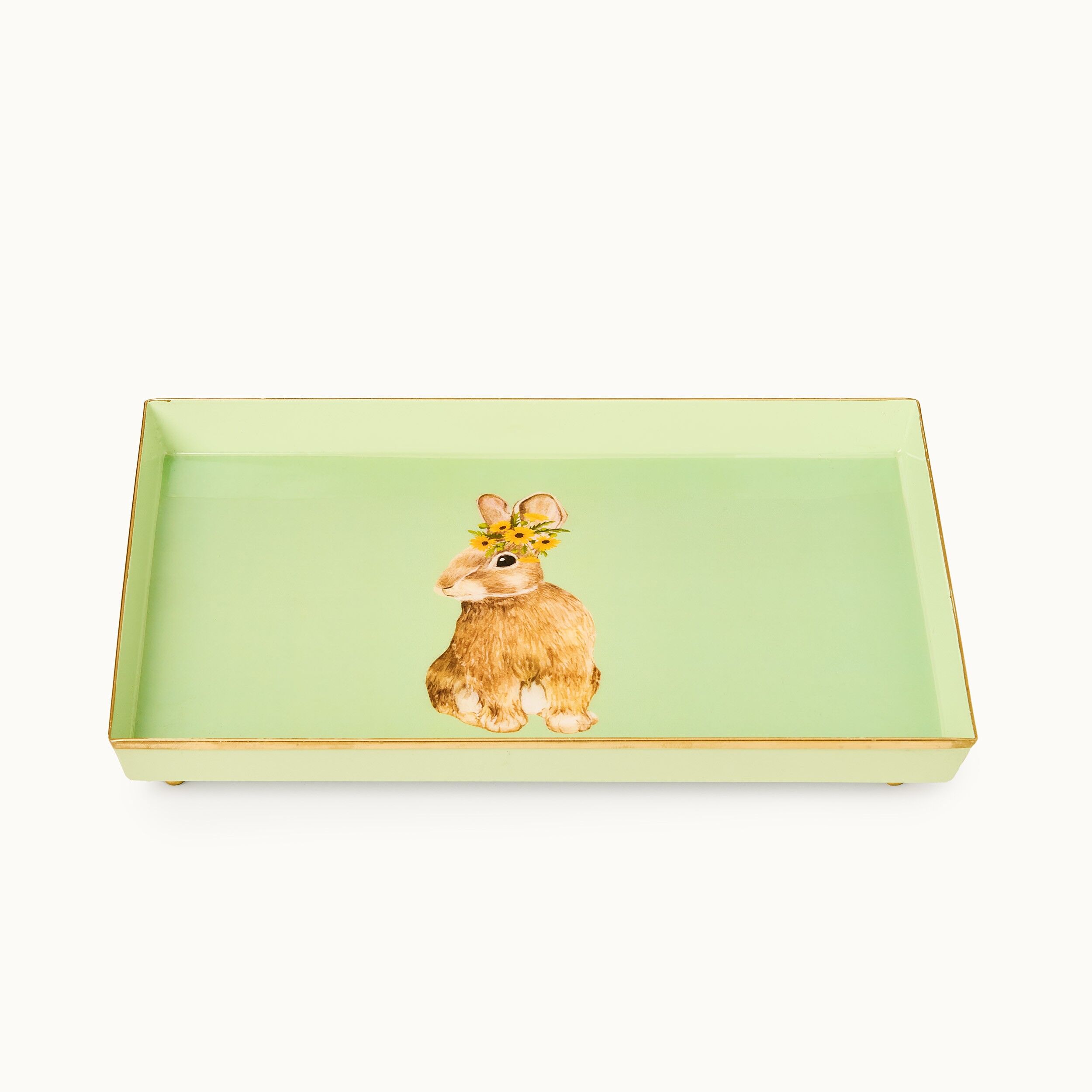 Vassoio decorativo Bunny Green