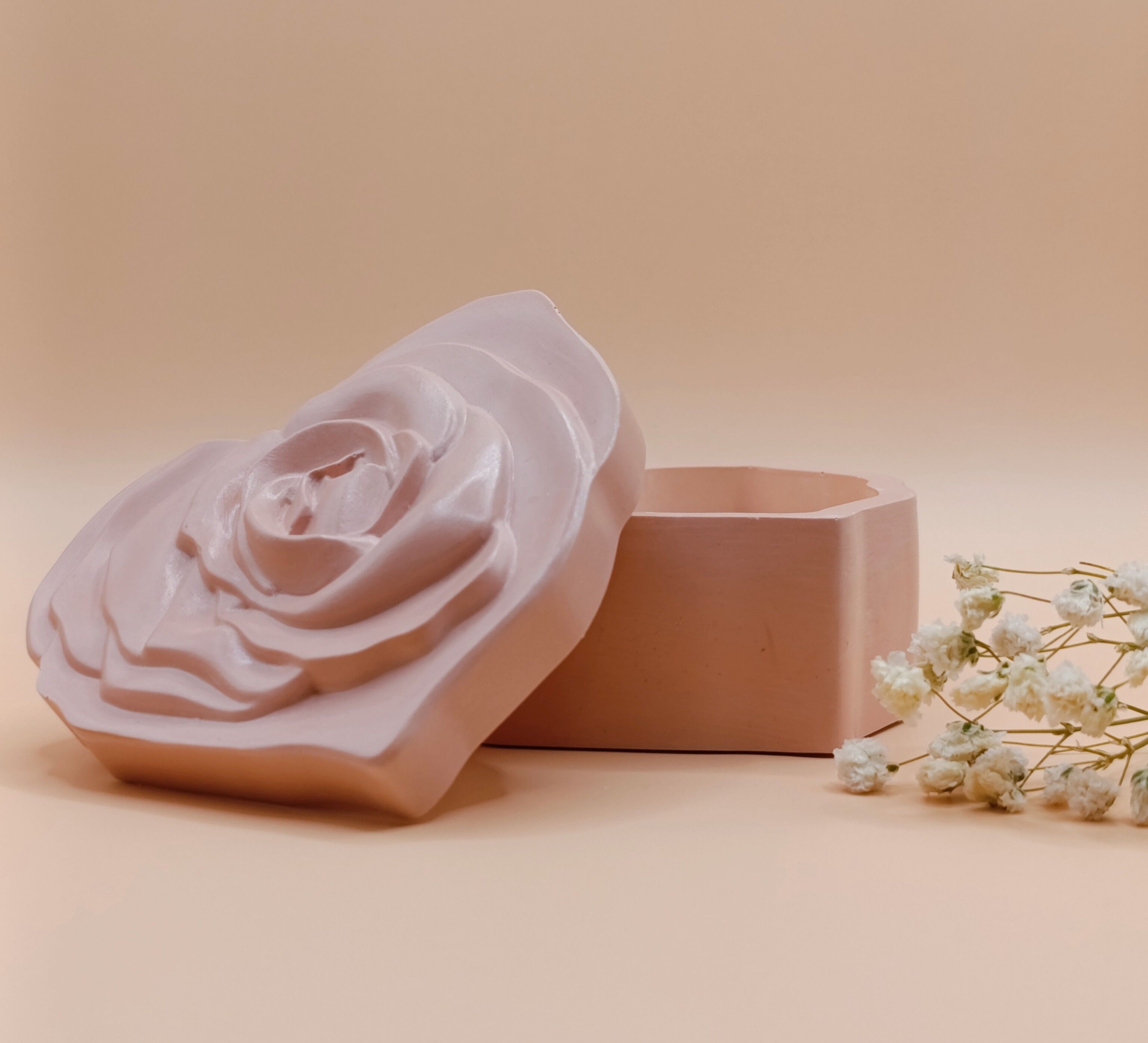 Contenitore vuoto per candele a forma di cuore