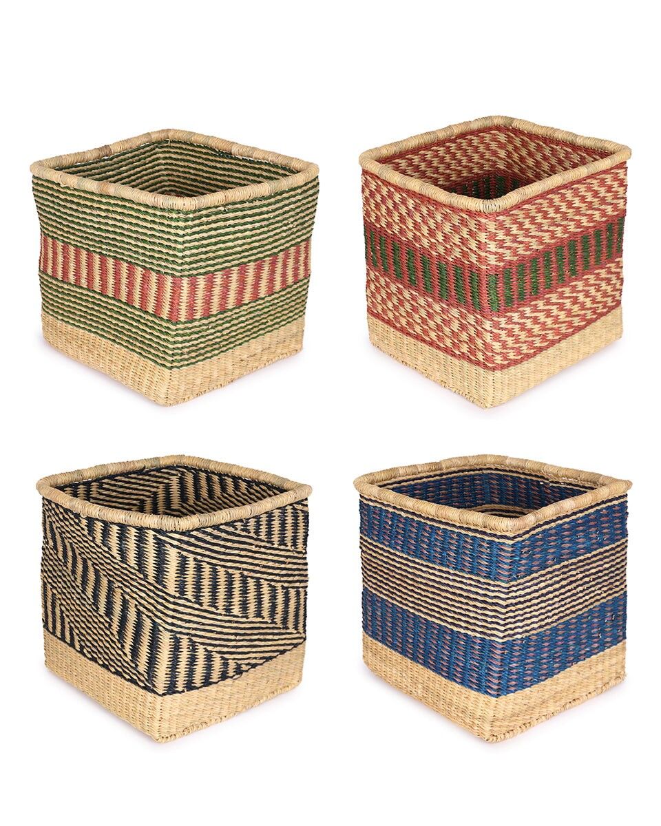 FOSO: Cesto portaoggetti quadrato dal design misto