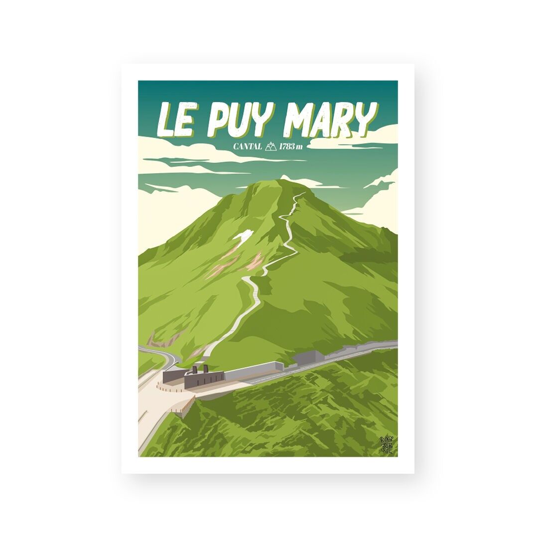 Manifesto murale vintage "Puy Mary"