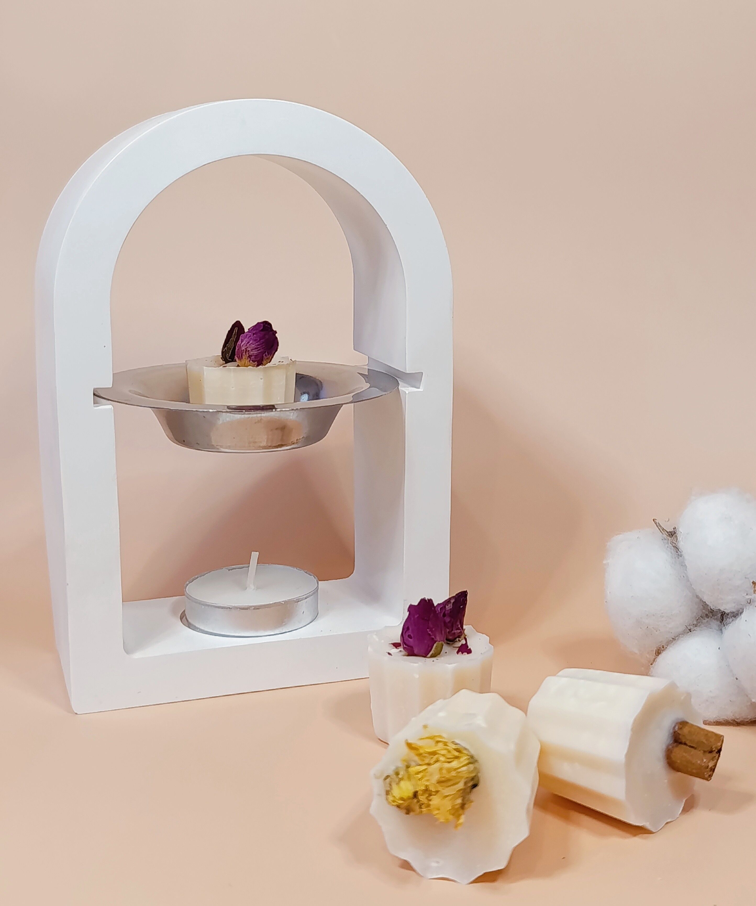 Bruciatore di resina minerale, bruciatore di fragranze in cemento Arche