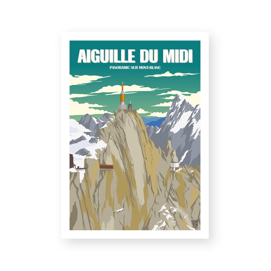 Poster da parete vintage "Aiguille du Midi".