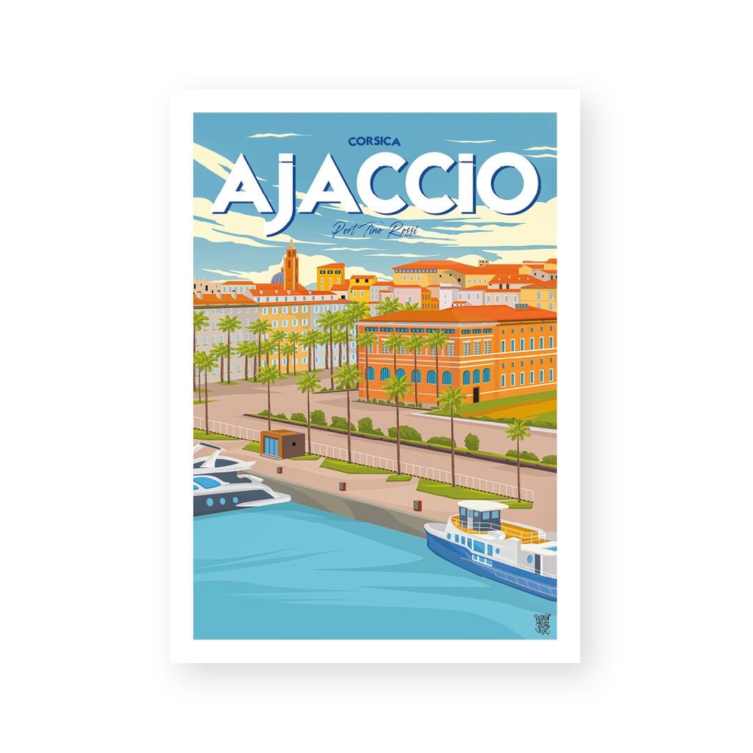 "Ajaccio" poster vintage wall poster