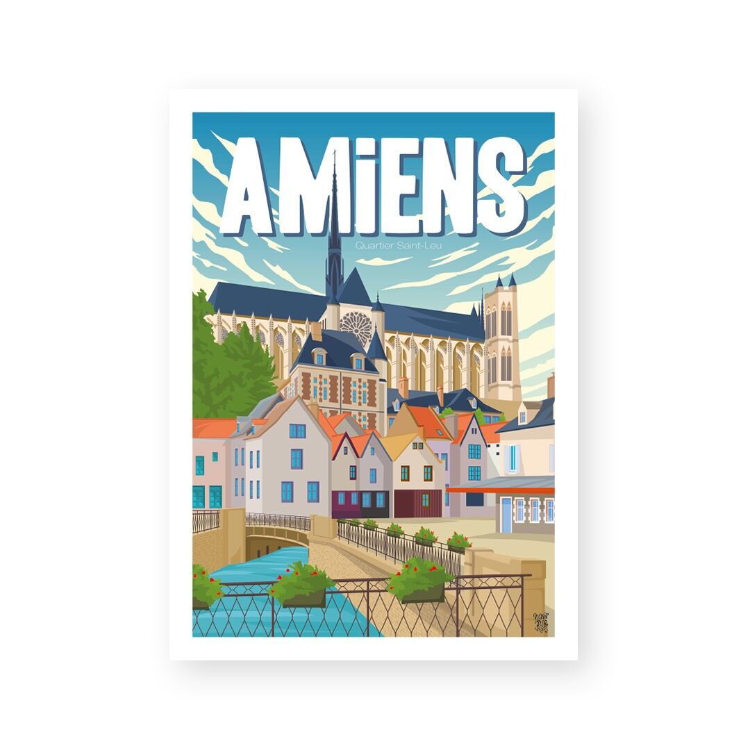 Plakat "Amiens", Vintage-Wandplakat
