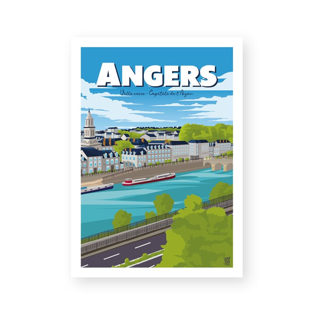 Plakat "Angers", Vintage-Wandplakat
