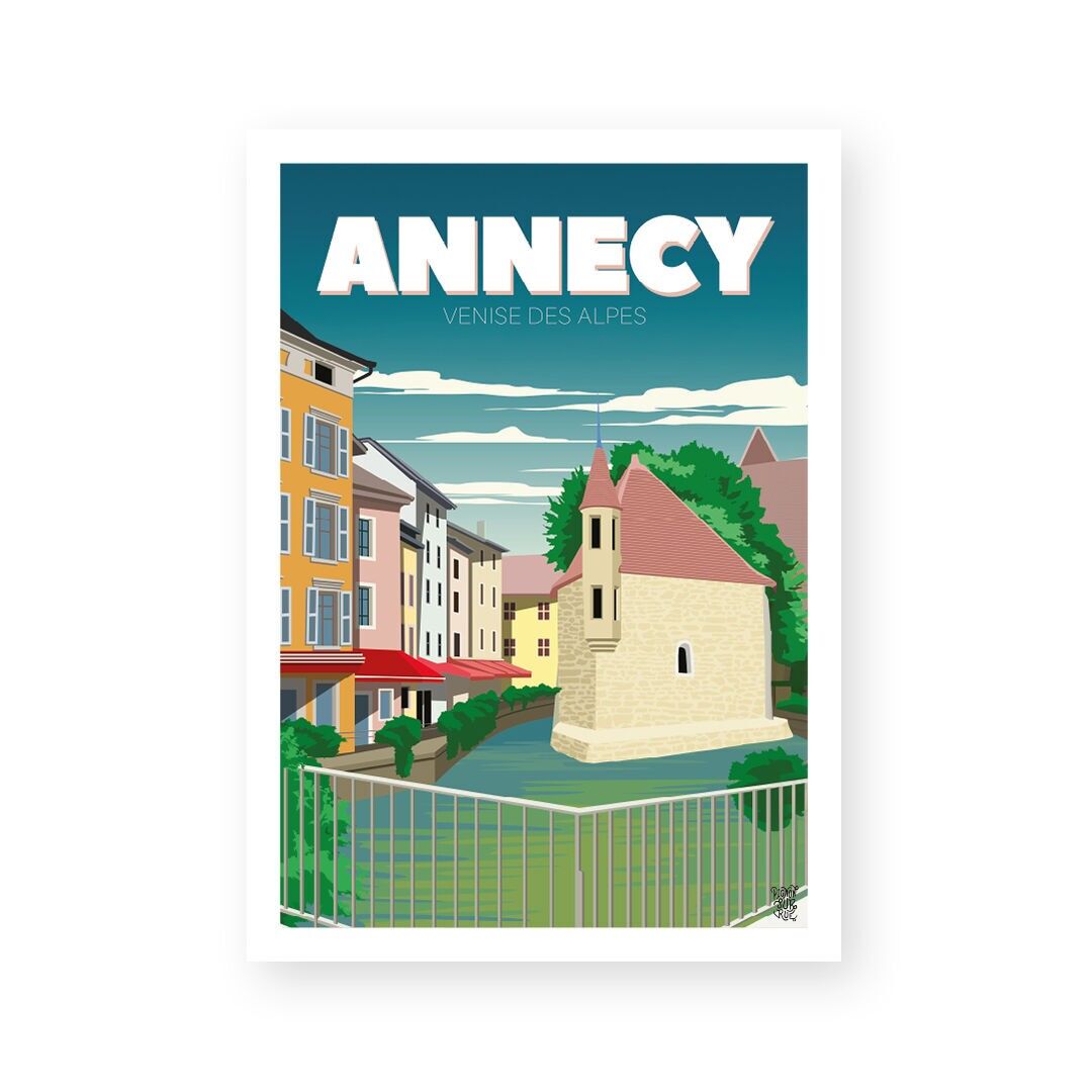 "Annecy" Poster Vintage Wandposter