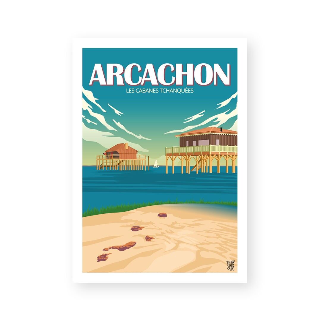 Poster „Arcachon“, Vintage-Wandplakat