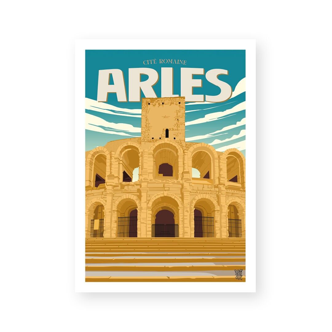 "Arles" Poster Vintage Wandposter