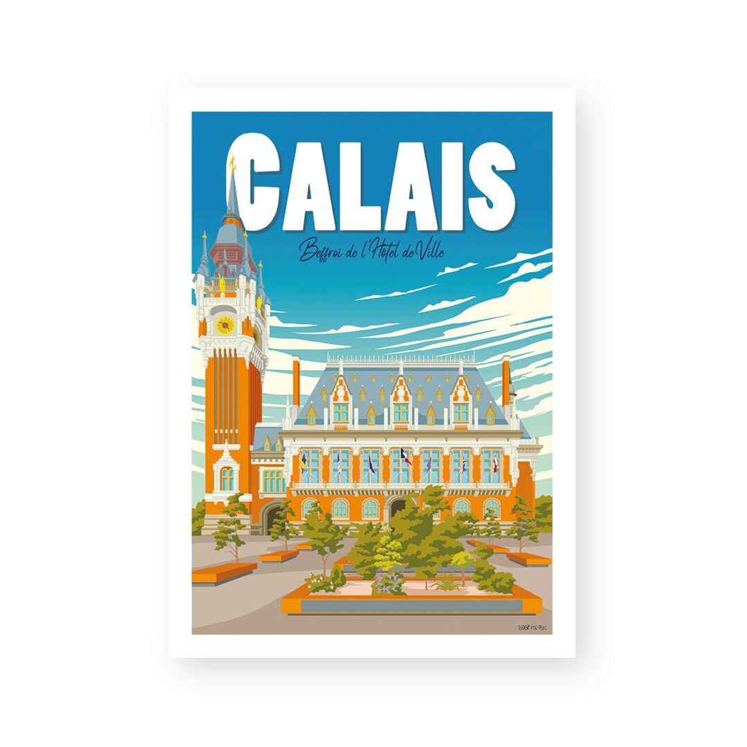 "Calais" poster vintage wall poster