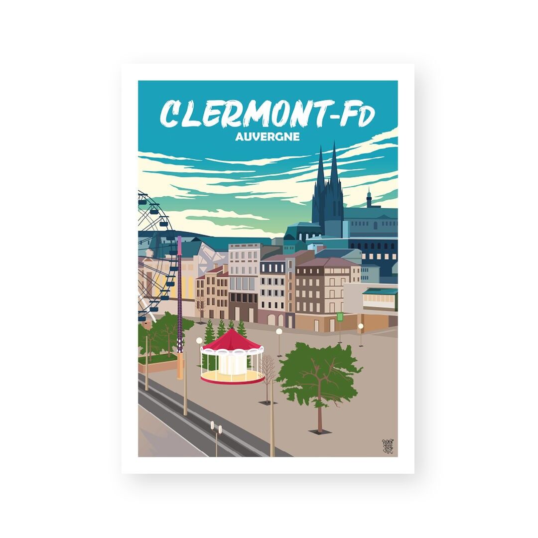 Poster da parete vintage "Carrousel de Jaude".