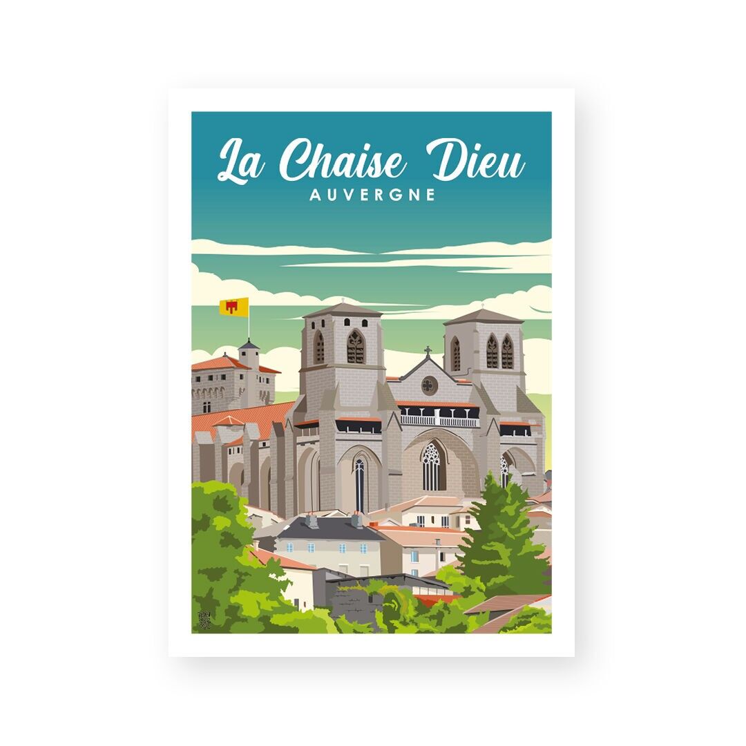 "Chaise-Dieu" Poster Vintage Wandposter