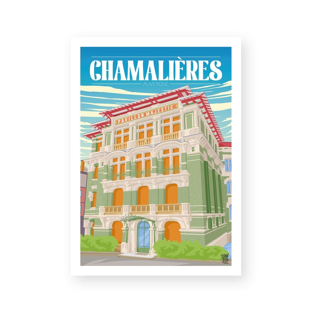 Manifesto "Chamalières", poster da parete vintage