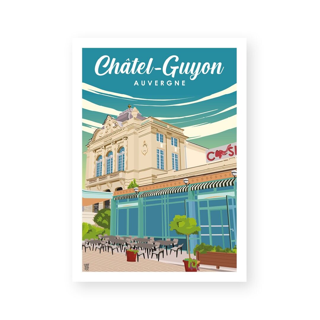 Affiche "Châtel-Guyon" poster mural vintage