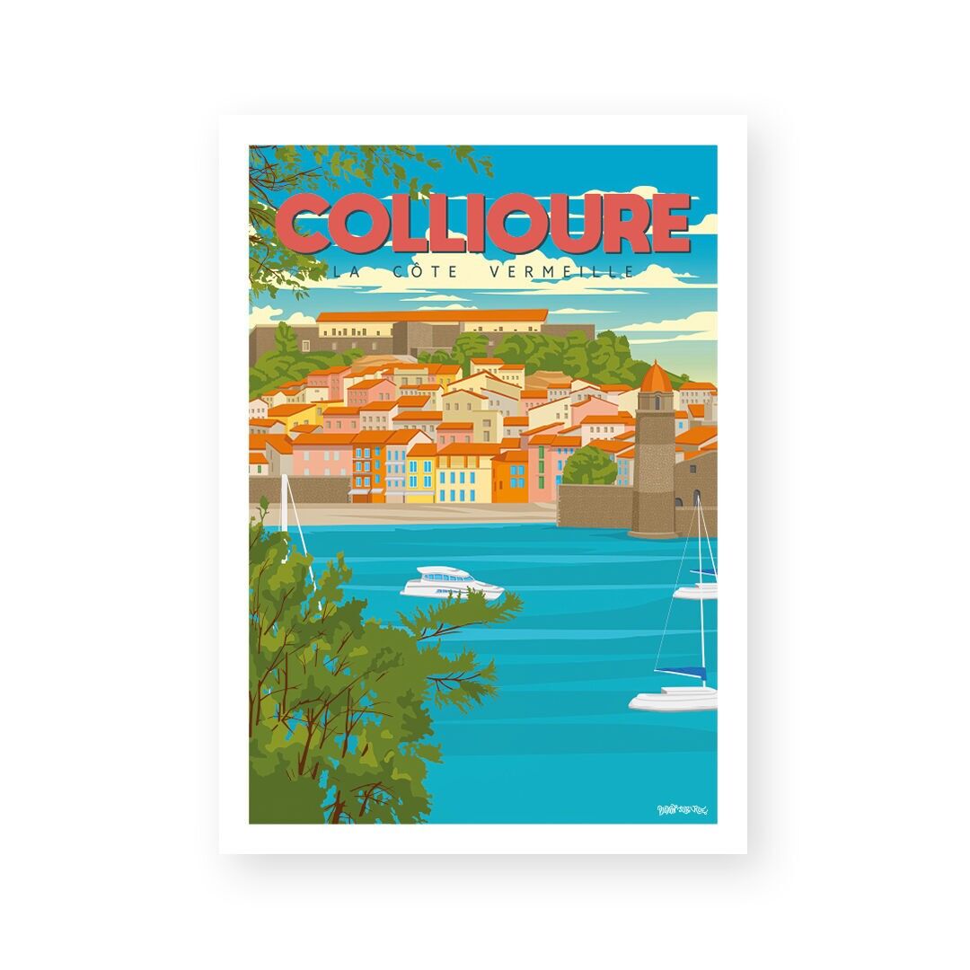 Poster „Collioure“, Vintage-Wandplakat