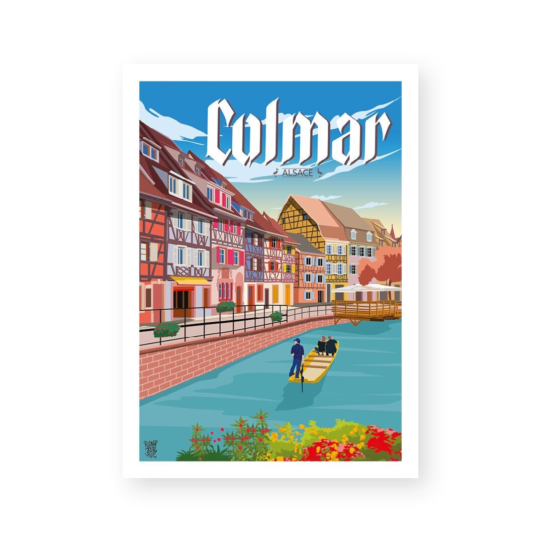 Plakat "Colmar", Vintage-Wandplakat