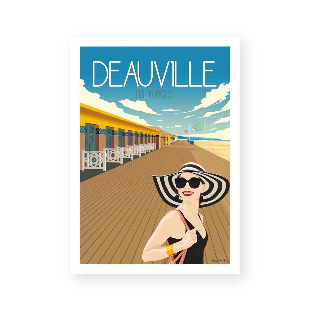 "Deauville" Poster Vintage Wandposter