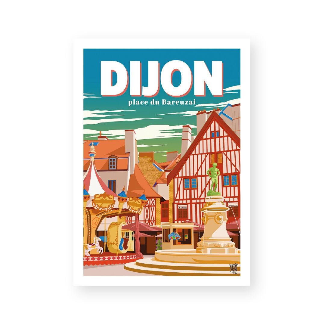 Plakat "Dijon", Vintage-Wandplakat