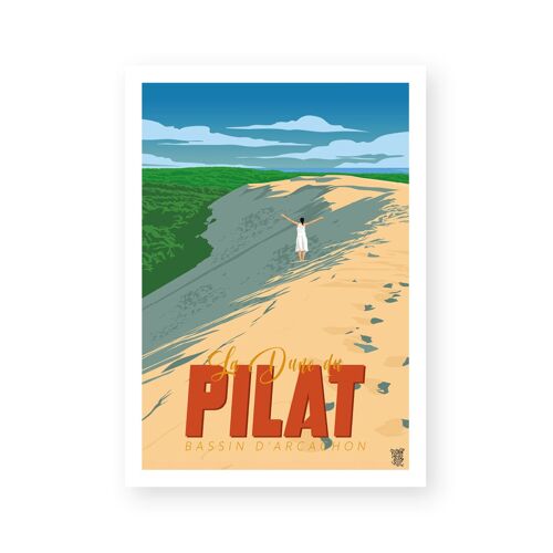 Affiche "Dune du Pilat" poster mural vintage