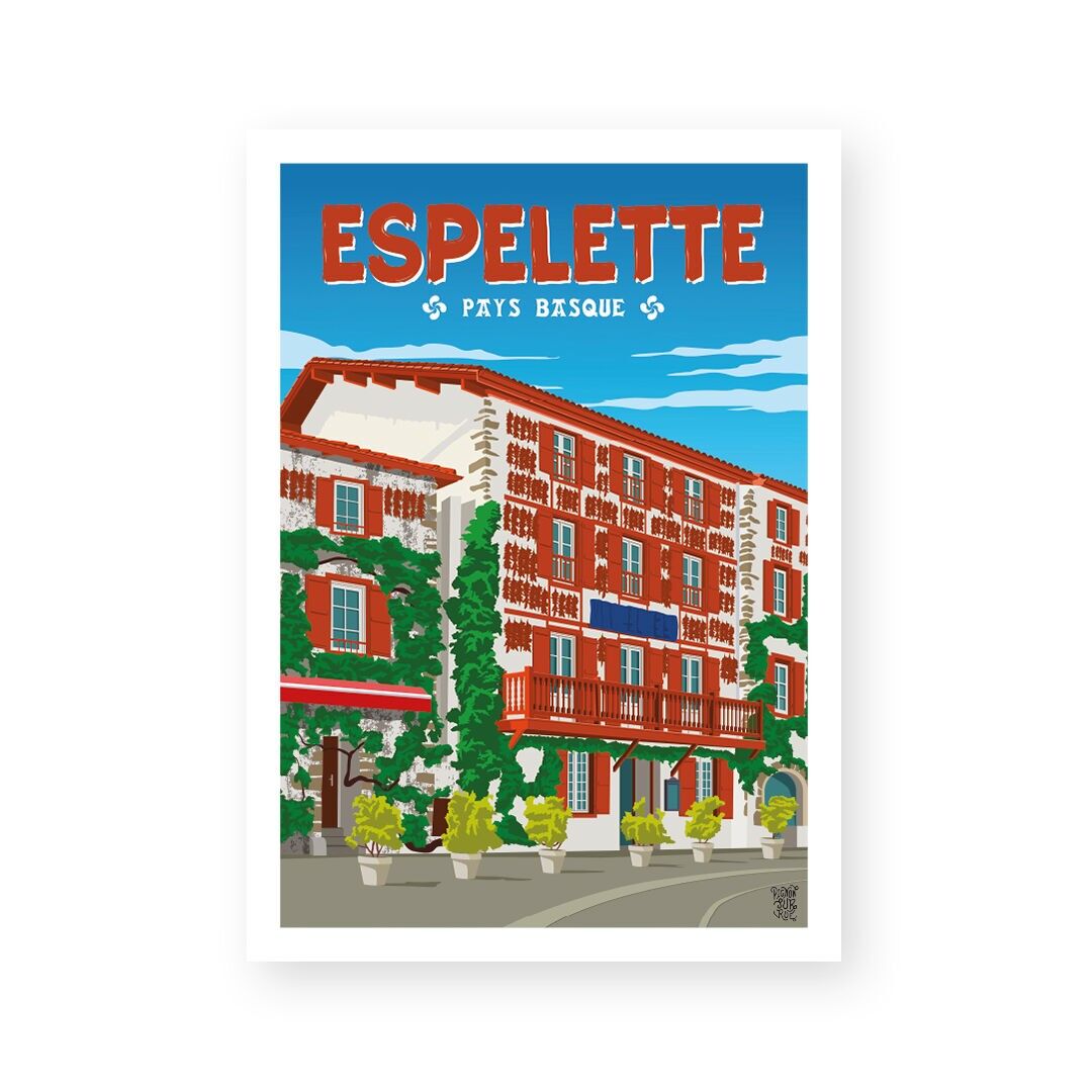 Poster da parete vintage "Espelette".