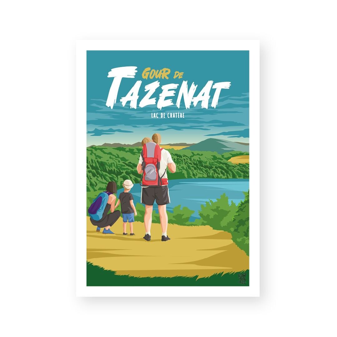 Vintage "Gour de Tazenat" wall poster