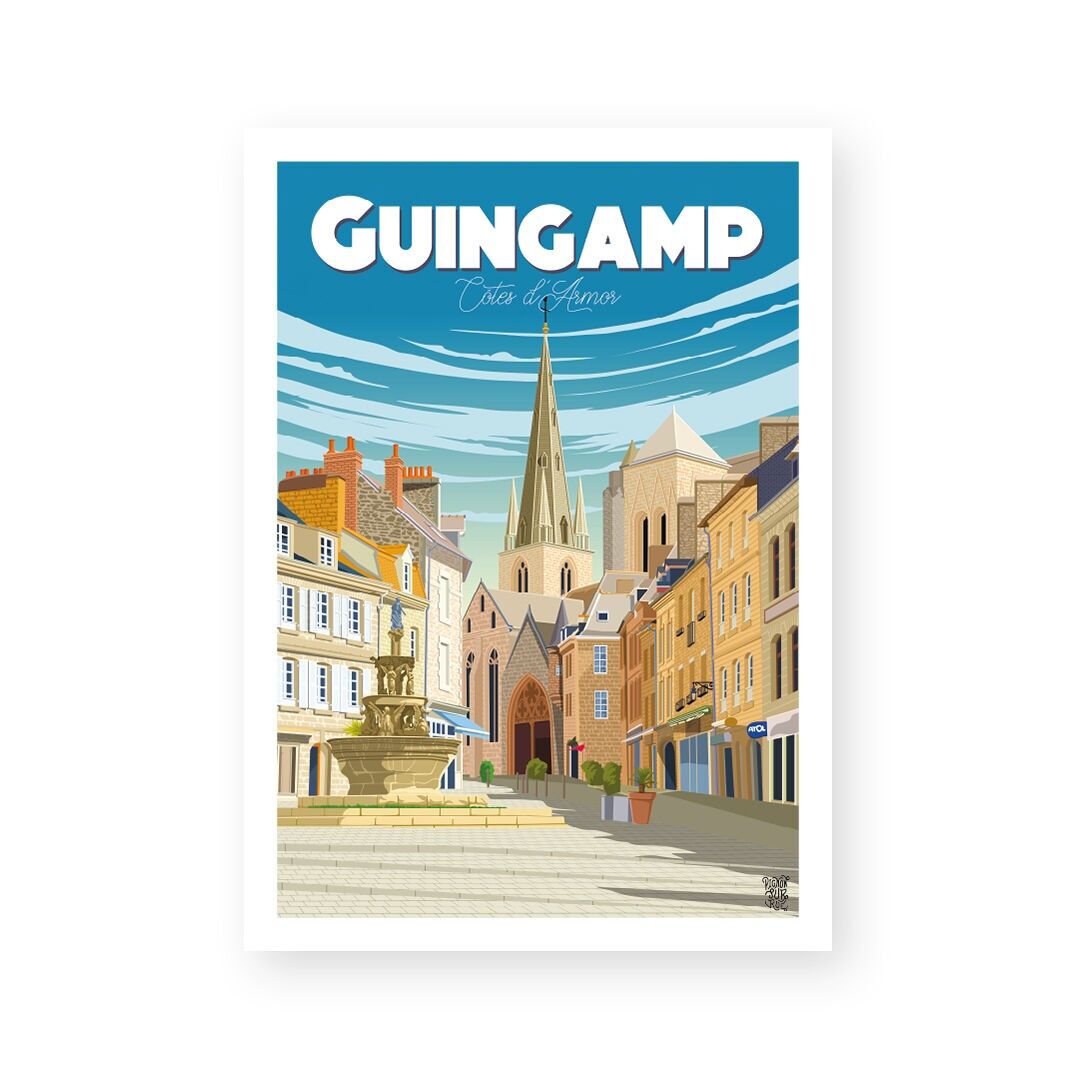 Manifesto murale d'epoca "Guingamp"