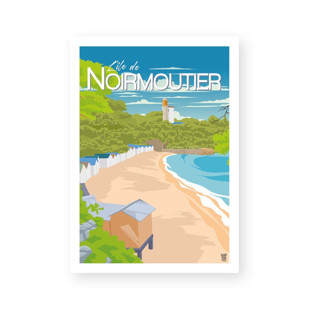 "Noirmoutier Island" vintage wall poster