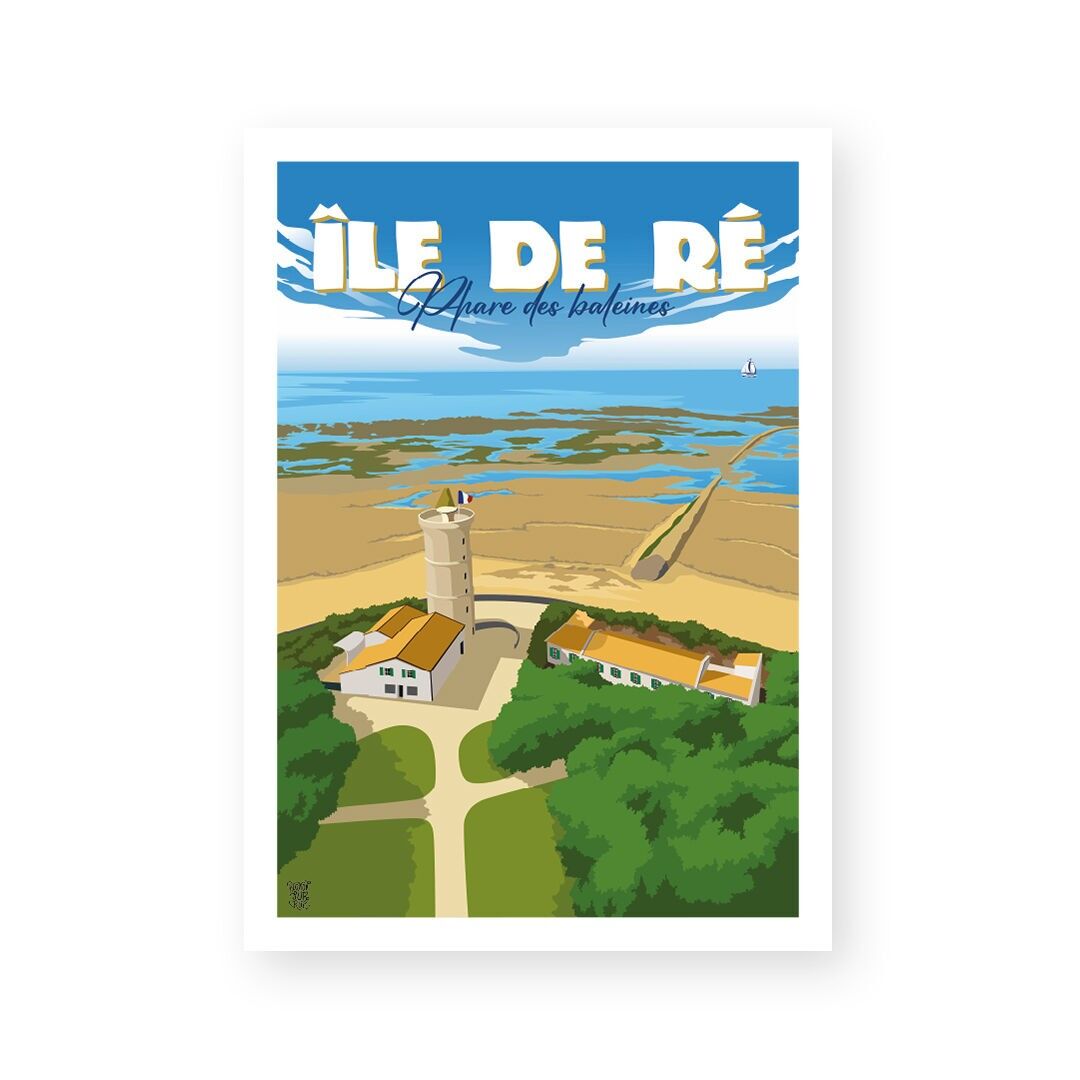 Poster da parete vintage "Île de Ré".