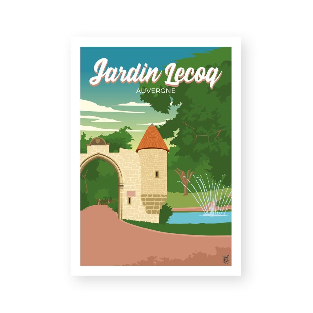 Poster da parete vintage "Jardin Lecoq".