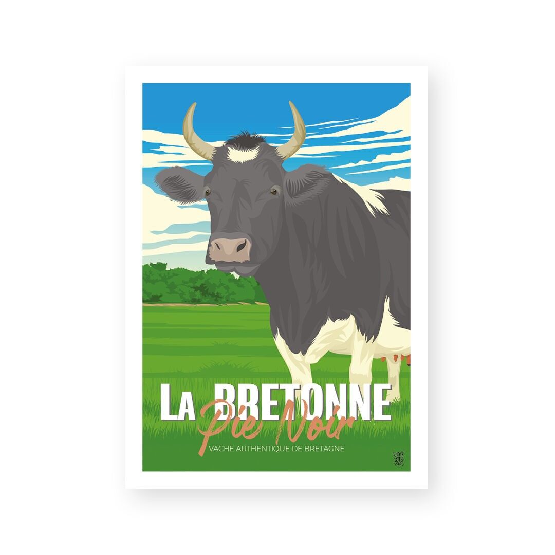 Poster da parete vintage "La Bretonne Pie Noir"