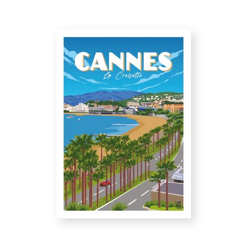 Affiche "La Croisette" poster mural vintage