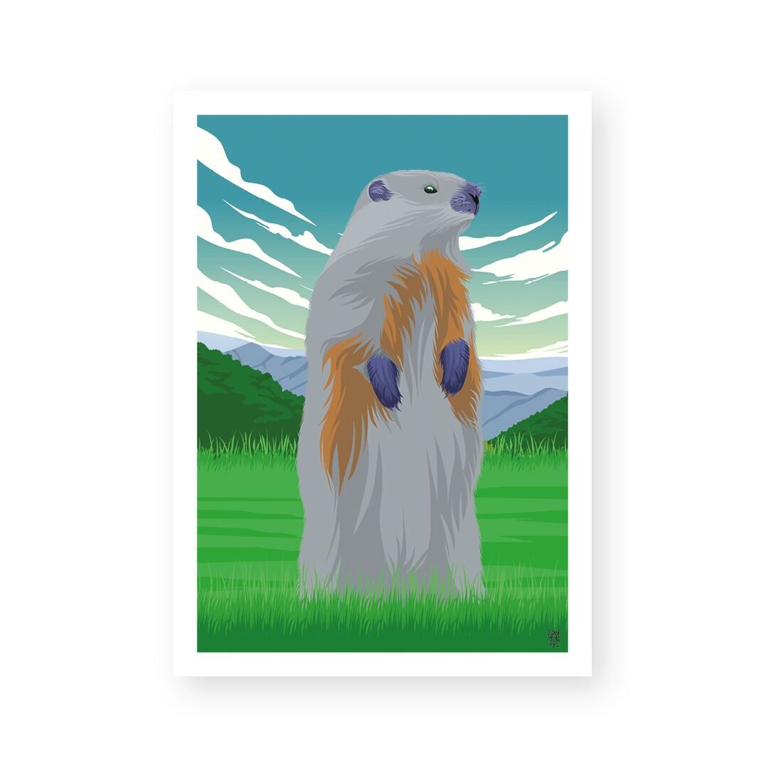 Vintage-Wandposter „Das Murmeltier“