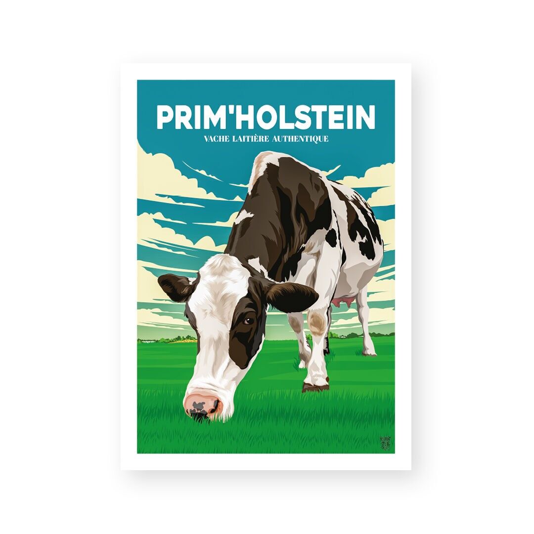 Manifesto murale d'epoca "La Prim'Holstein"