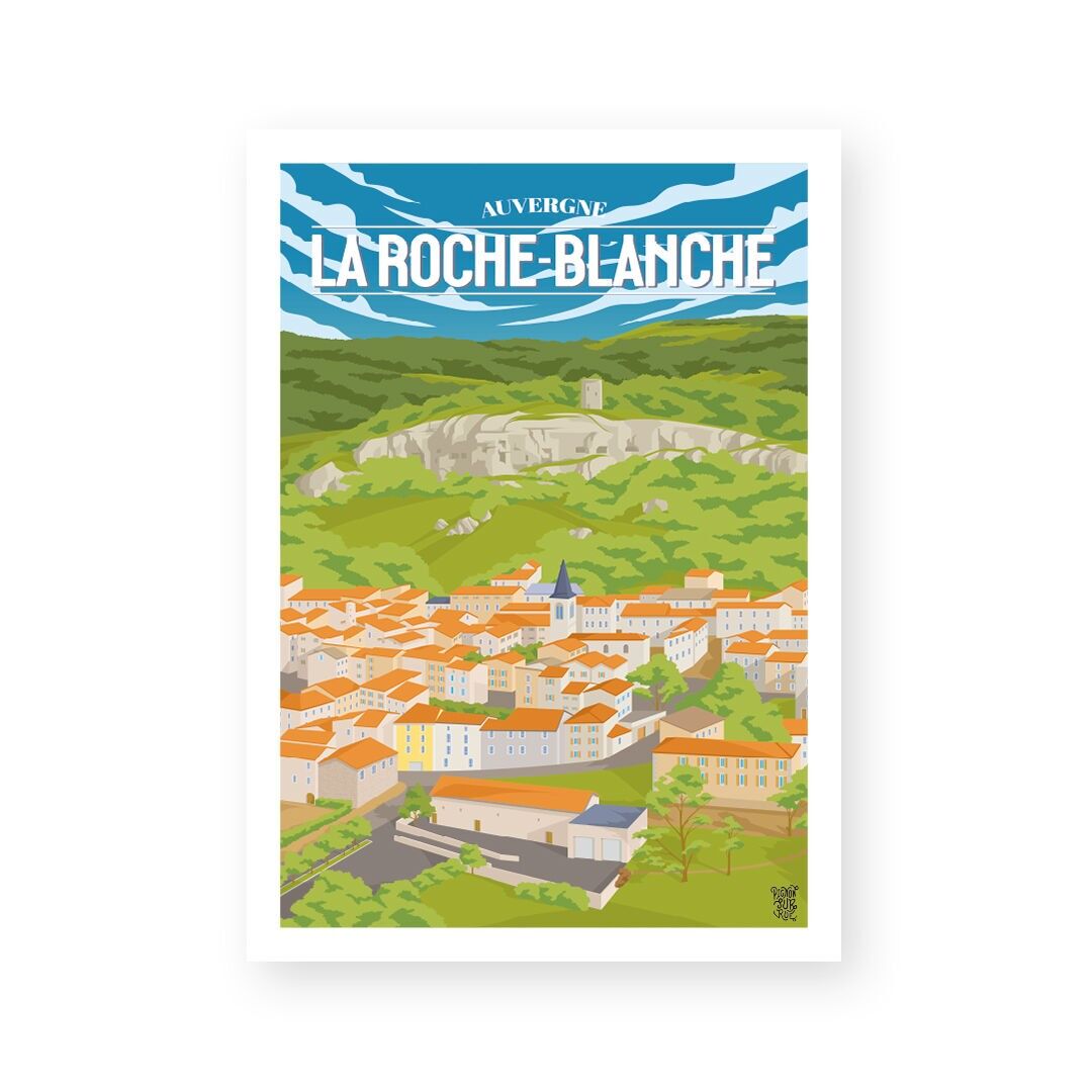 Vintage "La Roche-Blanche" wall poster