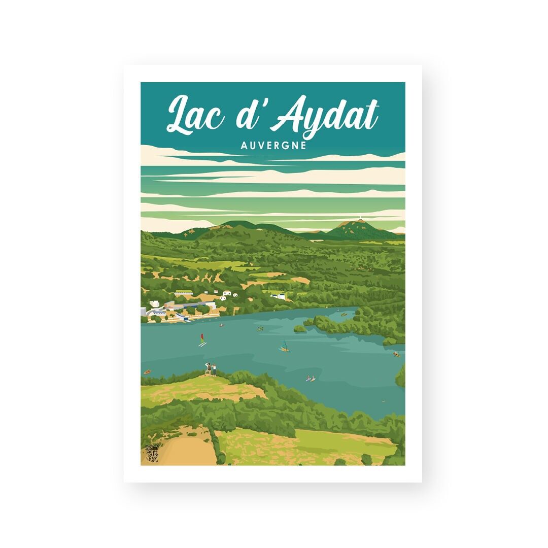 Vintage "Lake Aydat" poster/wall poster