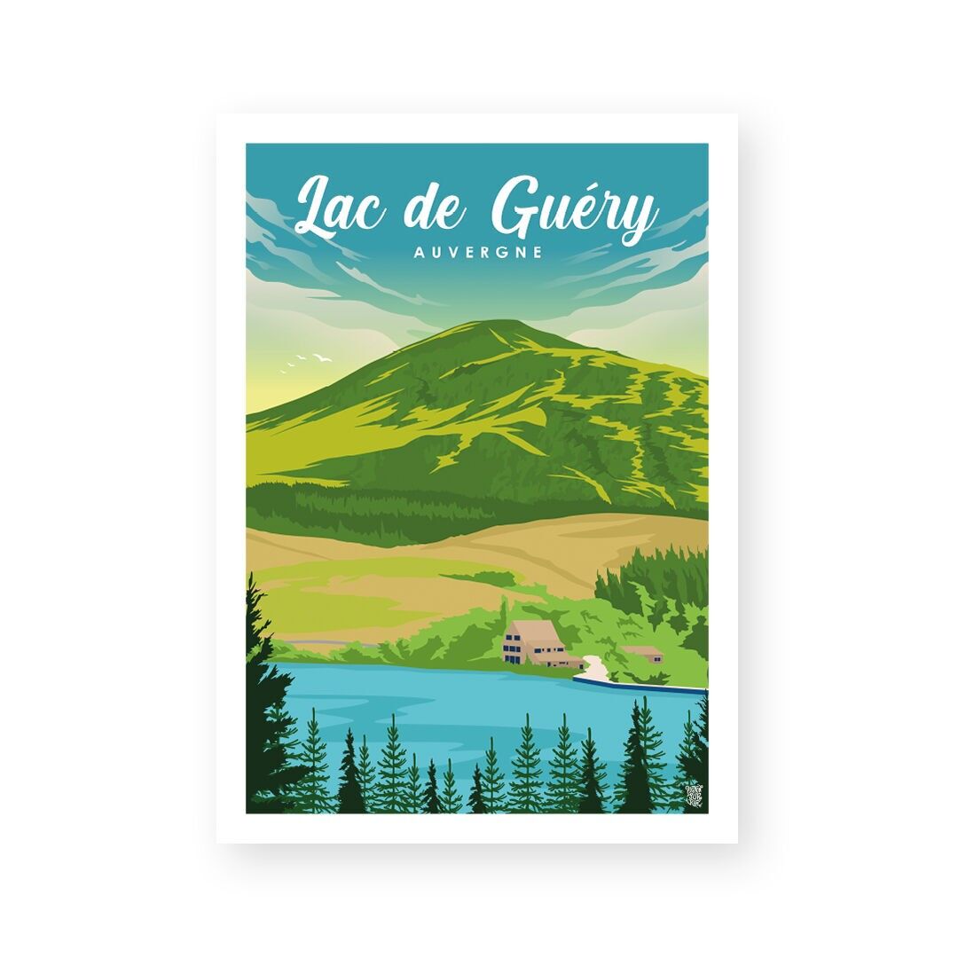 Affiche "Lac de Guéry" poster mural vintage