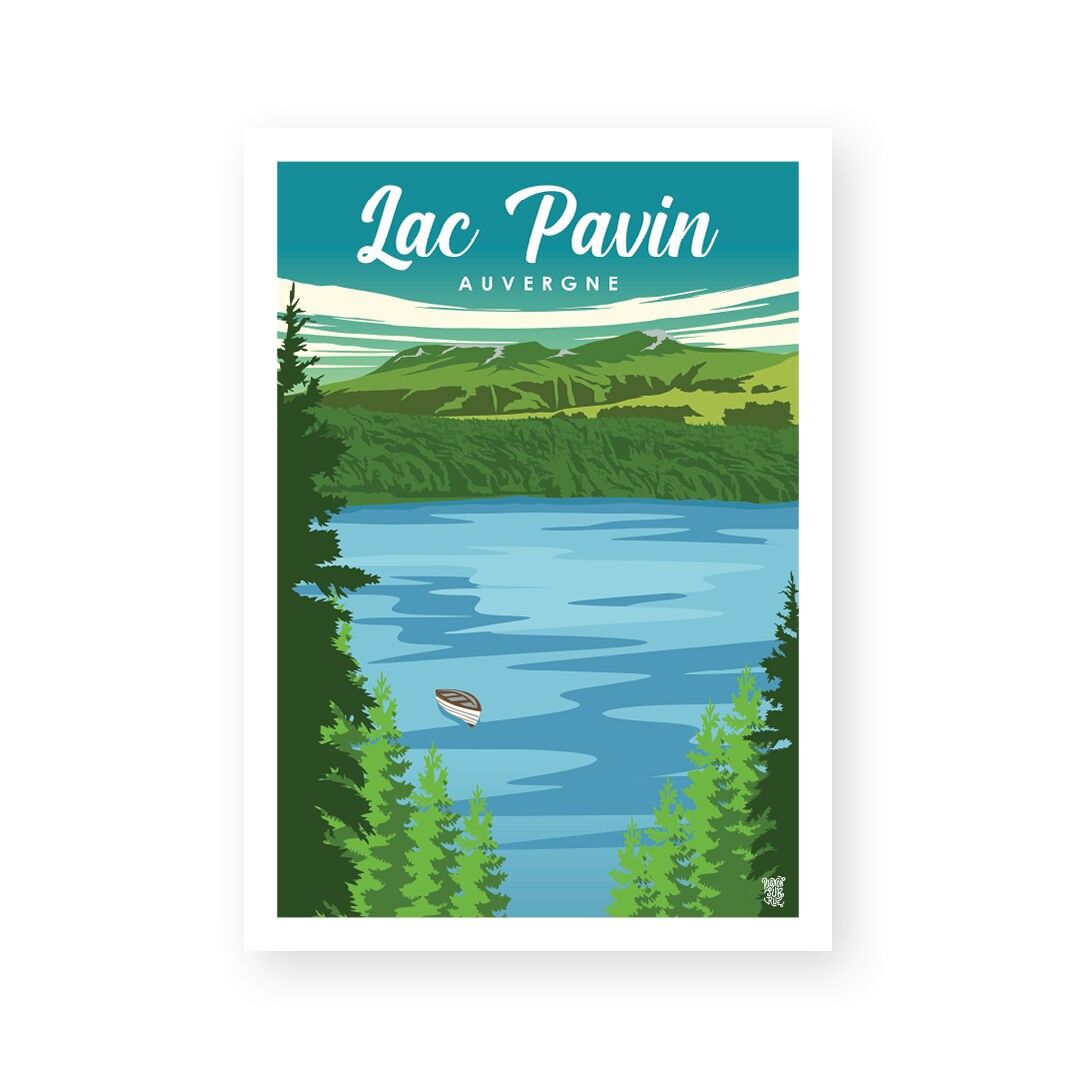 Manifesto/manifesto da parete vintage "Lago Pavin"