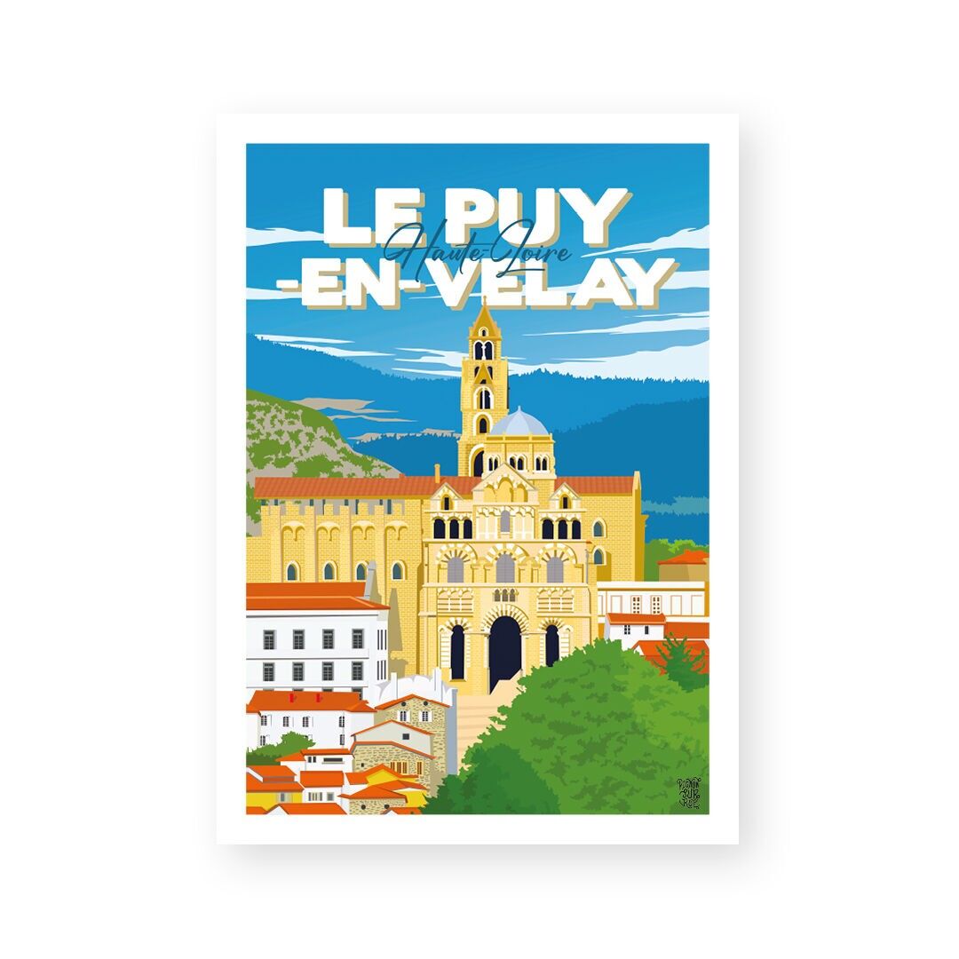 Poster da parete vintage "Le Puy-en-Velay #2"