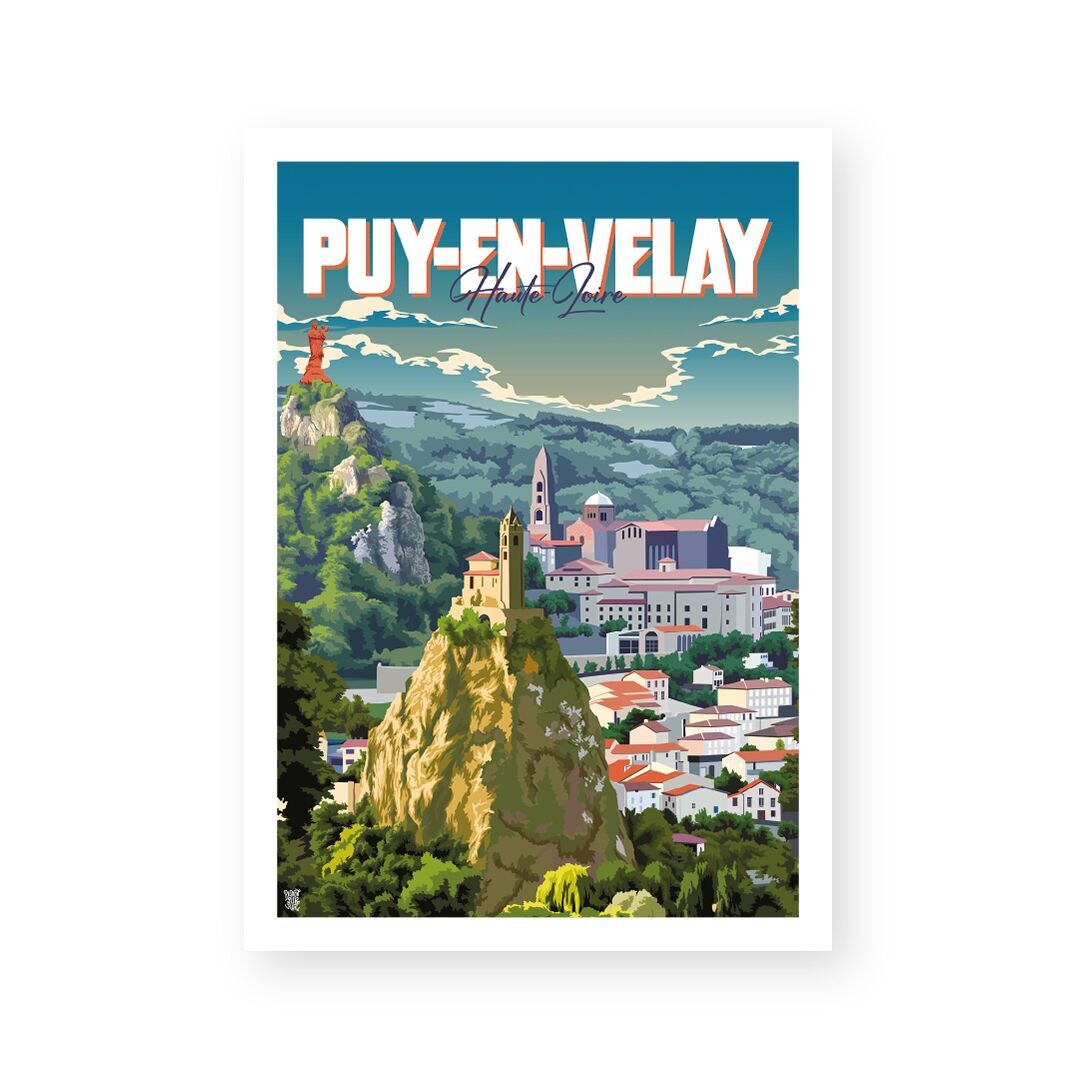 Poster da parete vintage "Le Puy-en-Velay #3"