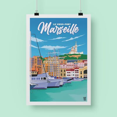 Poster "Il vecchio porto di Marsiglia"
