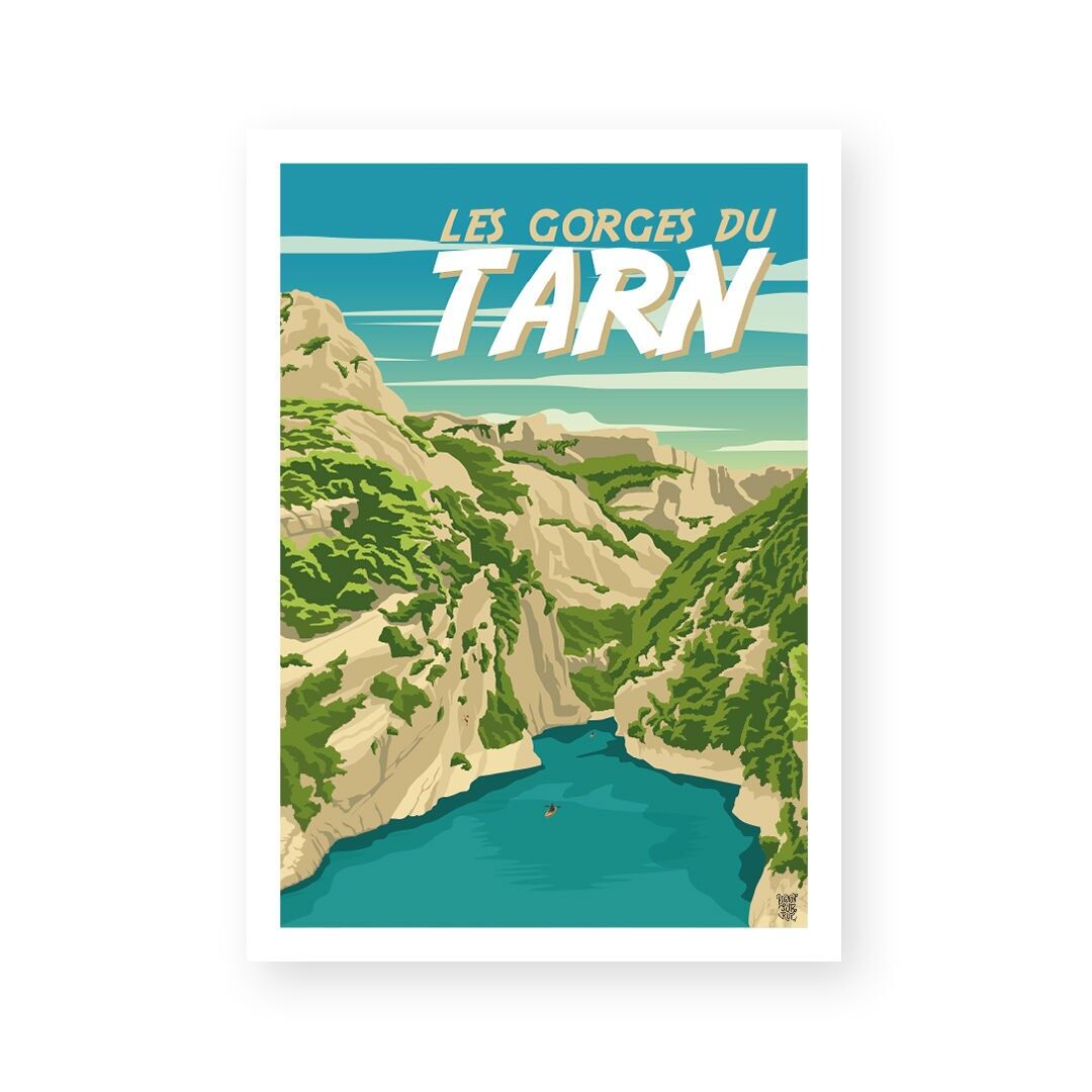 Vintage-Poster/Wandposter „Gorges du Tarn“.