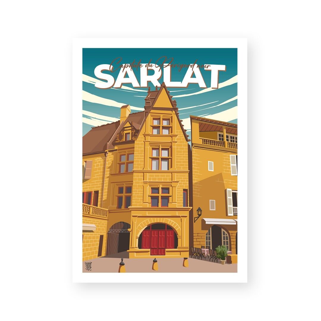 Vintage-Wandplakat „Maison de la Boétie de Sarlat“