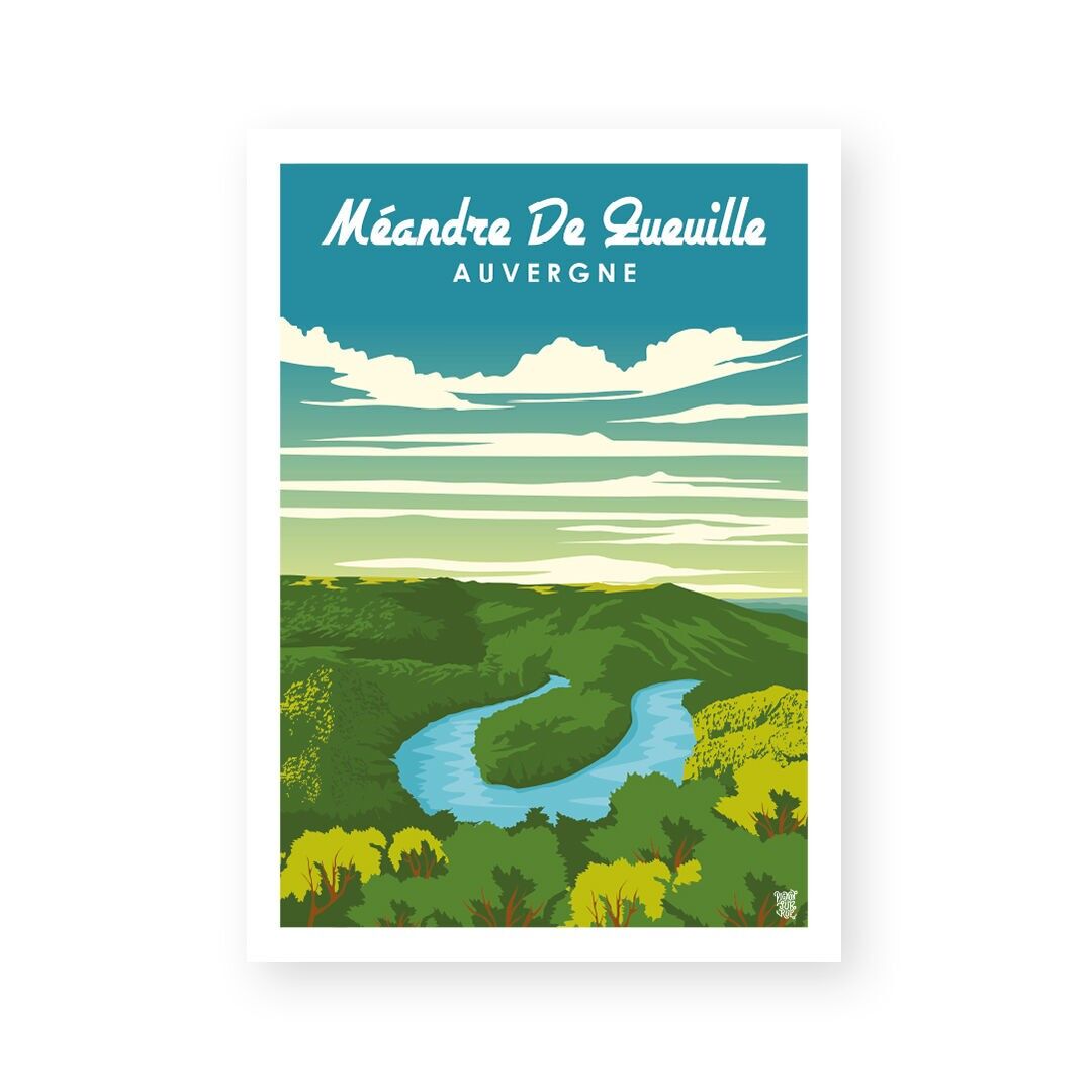 Vintage-Wandposter „Queuille Meander“