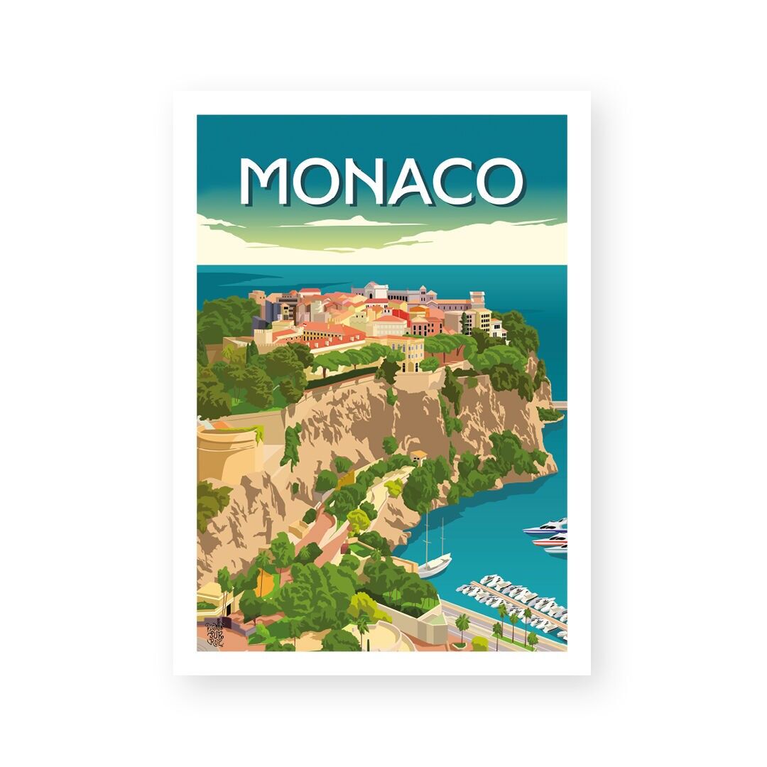 Manifesto murale vintage "Monaco"