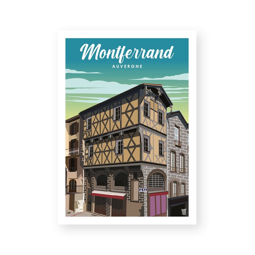 Vintage-Wandposter „Montferrand“